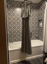 Show me your Mumu Small Caitlin Maxi Soft Charcoal Bridesmaid Dress EUC!