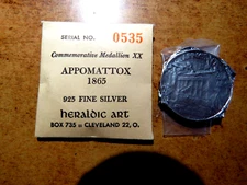Heraldic Art Medal: "APPAMATTOX  1865" Super Gem BU Original Packaging D8
