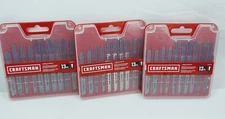 3 x New Craftsman 13 Piece T-Shank Multi-Purpose Jigsaw Blade Set Storage Case 