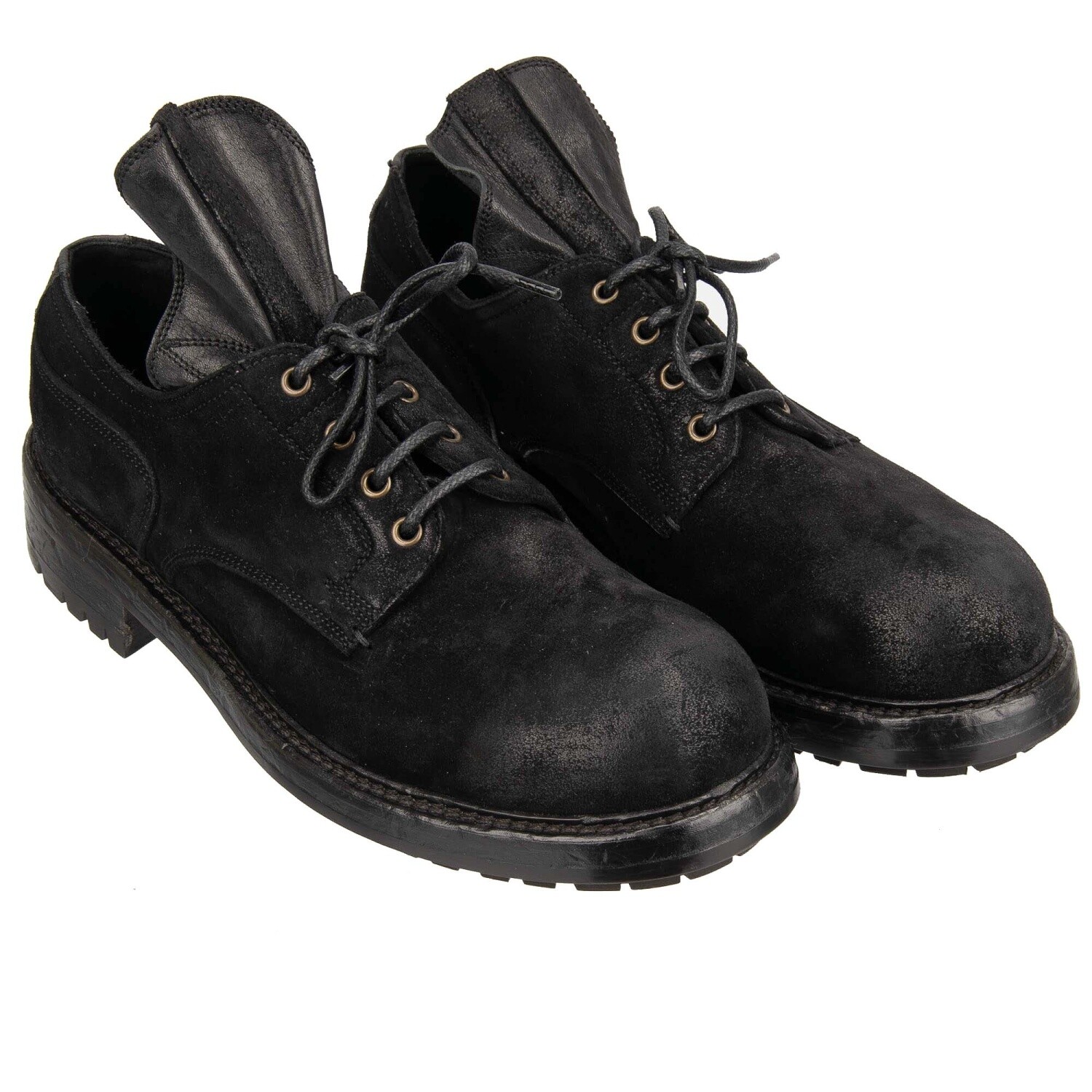 DOLCE & GABBANA DG Logo Long Tongue Leather Derby Shoes BERNINI 12972