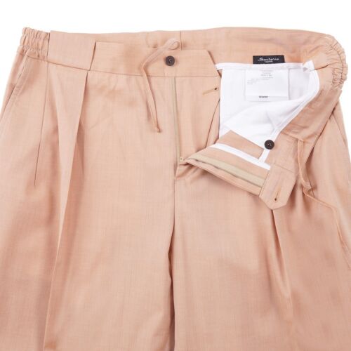 Sartorio by Kiton Lightweight Wool Pants with Drawstring Waist 34 NWT - Picture 2 of 7