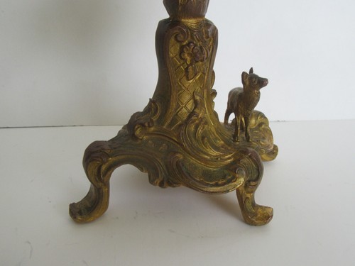 Antique Art Nouveau Figural Deer / Doe Mechanical Desk (Works) - Picture 7 of 24