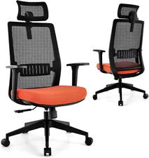 Big and Tall Office Chair 400Lbs, Heavy Duty Ergonomic Mesh Chair with Adjustabl