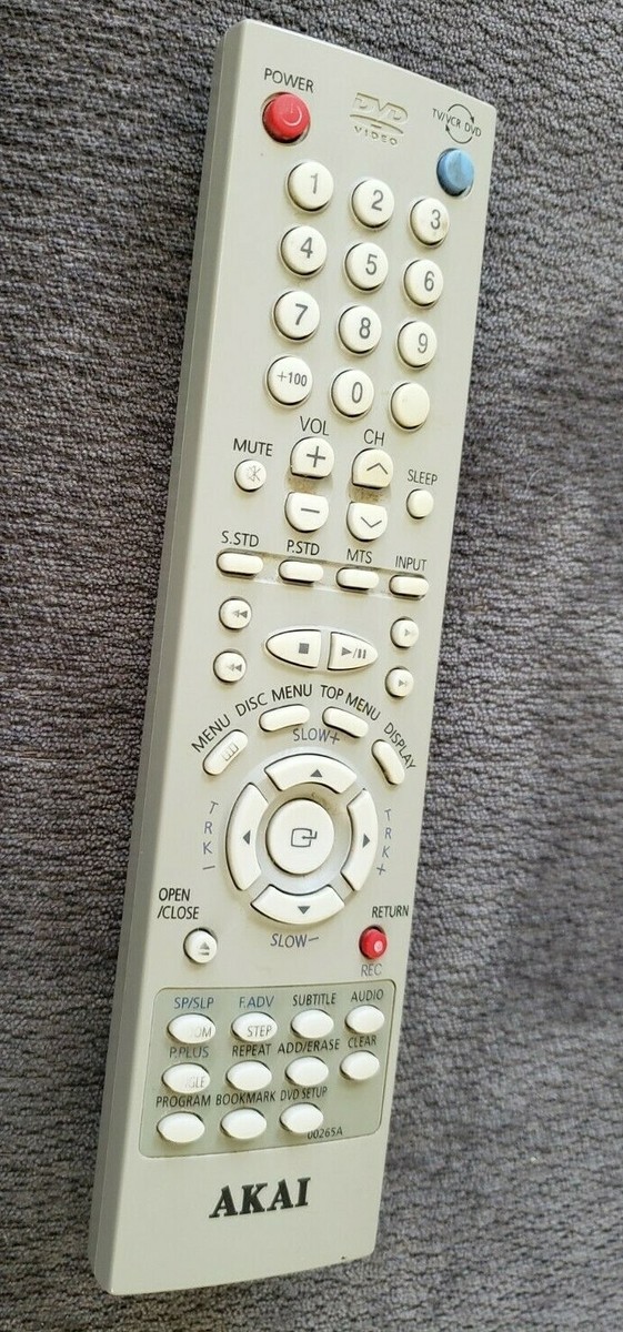 AKAI SHOWVIEW リモコン AKAI 00265A TV DVD VCR COMBO Remote Control CXN2085