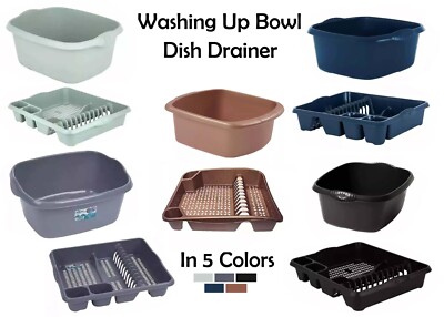 Abwaschschüssel & Abtropfschale Set Groß Tellerhalter Küche Organizer Regal