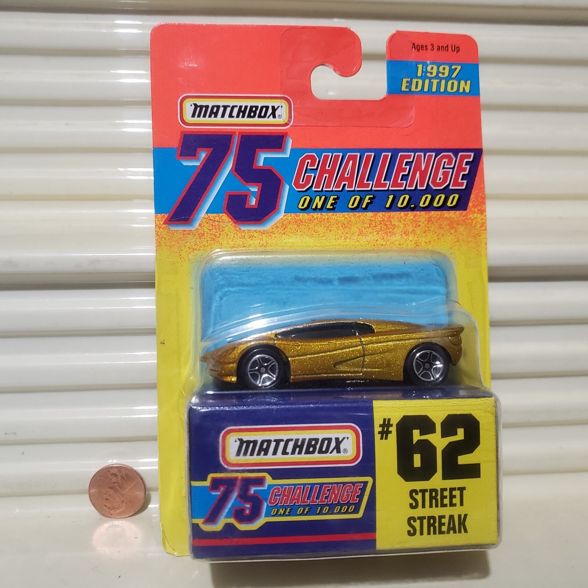 Matchbox 1997 Gold Challenge 75 #62 STREET STREAK Car Nu +Nu Box in C9BblPk