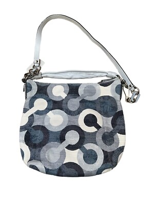 Coach Kristin Graphic Blues Op Art Hobo Bag Blue | eBay COACH Op 