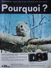 PUBLICITÉ DE PRESSE 1970 APPAREIL REFLEX ASAHI PENTAX SPOTMATIC - ADVERTISING