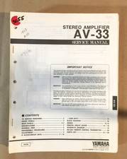 Yamaha AV-33 Amplifier Service Manual Original 