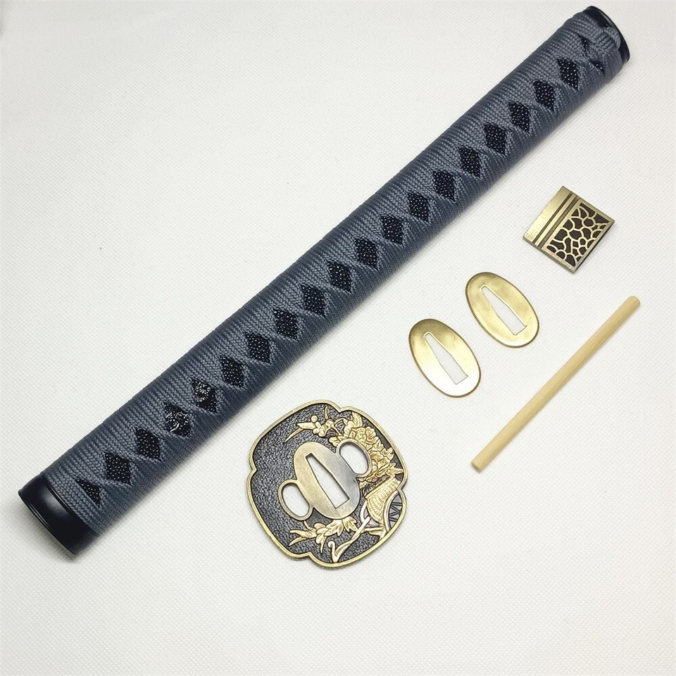 Poignée Tsuka Pour Sabre Japonais – Katana / Wakizashi – Corde Tressée – Fabriqué En Chine
