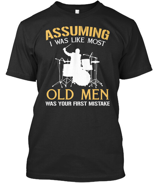 Drums T-Shirt Made in the USA Size S to 5XL