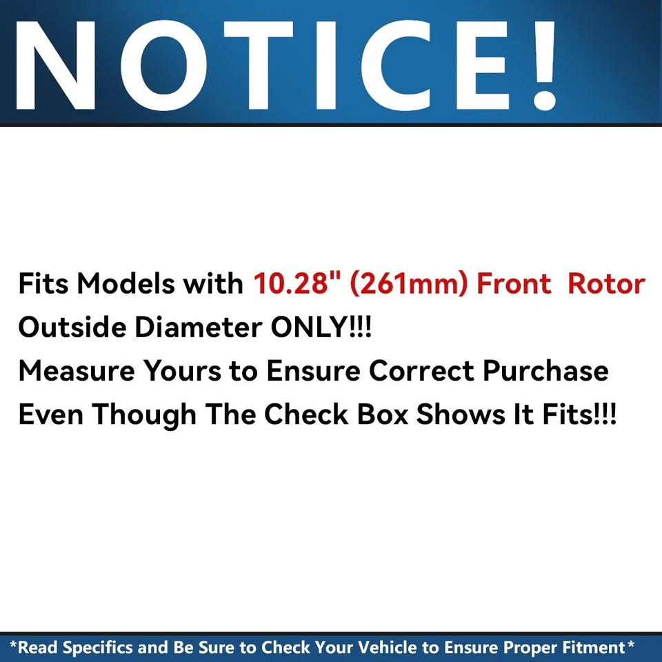 Pastillas de freno rotores de disco delanteros tracción trasera 10,28" para Ford Ranger Mazda B2300 B3000 B4000 Foto 3 de 4