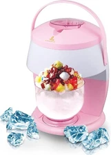 Letusto Pink Shaved Ice Maker Electric Slushie Machine for Snow Cone, Cocktails