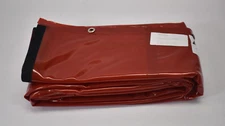 Akon Curtains & Dividers Welding Curtain PCS Strip 11' 6" x 120" Red Clear