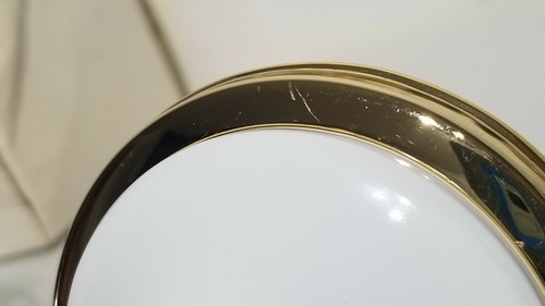 Gancho para bata vintage Aquabrass serie 3200 blanco y dorado 3208 ☆ nuevo ☆ - Imagen 7 de 7