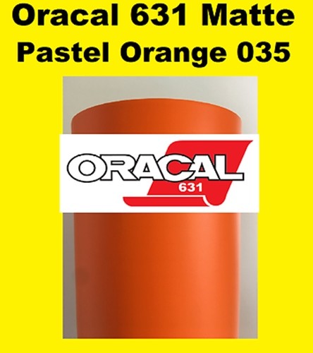 Señal de vinilo Oracal 631 pastel naranja mate 035 desmontable interior 12"x 10 ft - Imagen 1 de 3