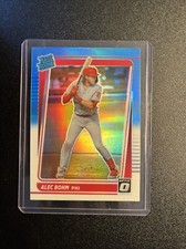 Alec Bohm 2021 Donruss Optic - Rated Rookie Carolina Blue and White Prizm #35