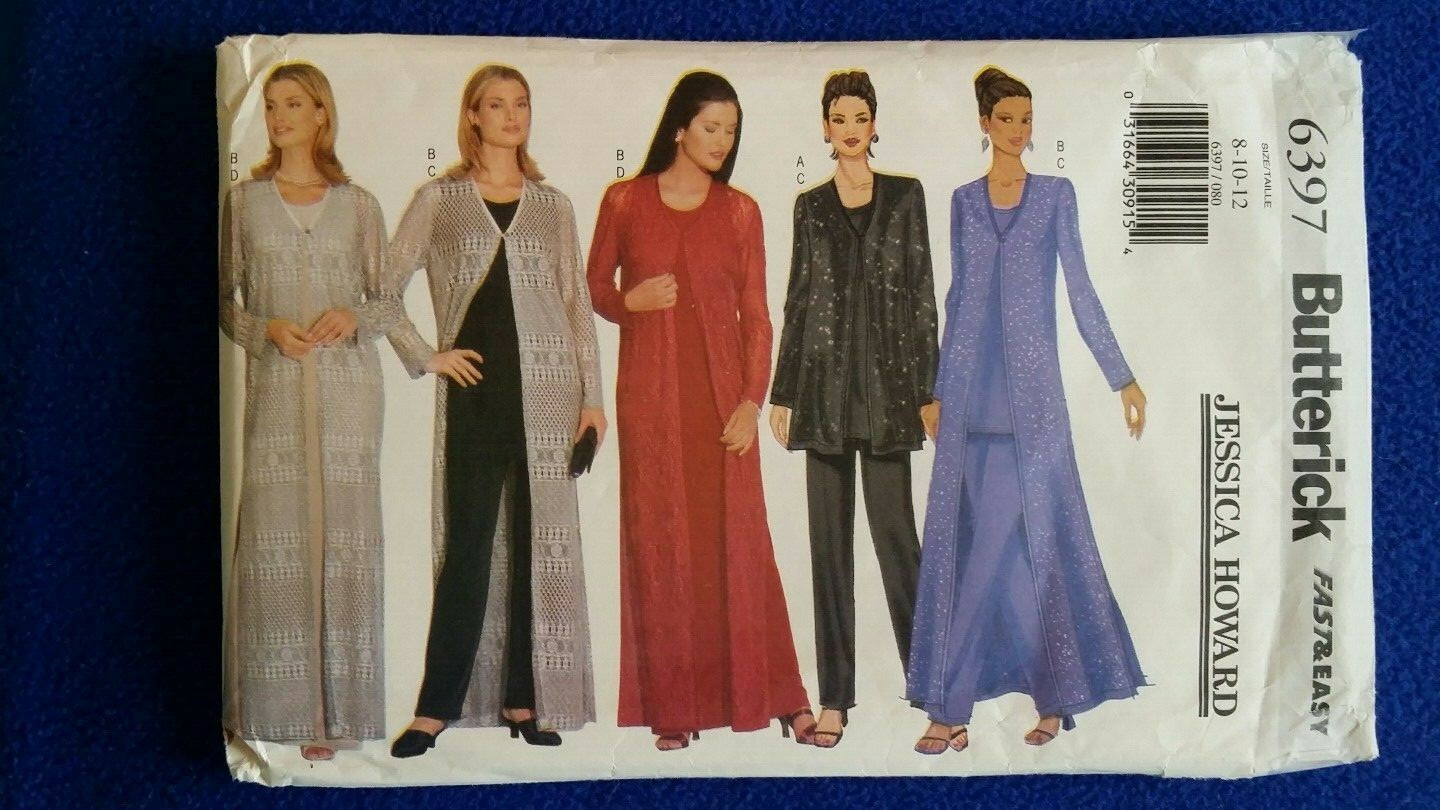 Butterick Schnittmuster 6534 - Damen/Herrn Mantel, Tunika & Hose