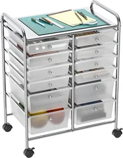 Simplehouseware Utility Cart with 12 Drawers Rolling Storage Art Craft Organizer