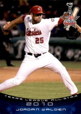 2010 Texas League All-Stars North #27 Jordan Walden Fort Worth Texas TX Card