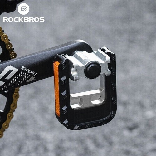 New Rockbros Folding Quick-Release MTB Bike Pedals Aluminum Alloy Anti-Slip set - Picture 2 of 13