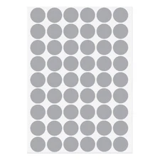 1 Sheet/54Pcs 21mm Dia PVC Self Adhesive Screw Hole Cover Stickers, Gray