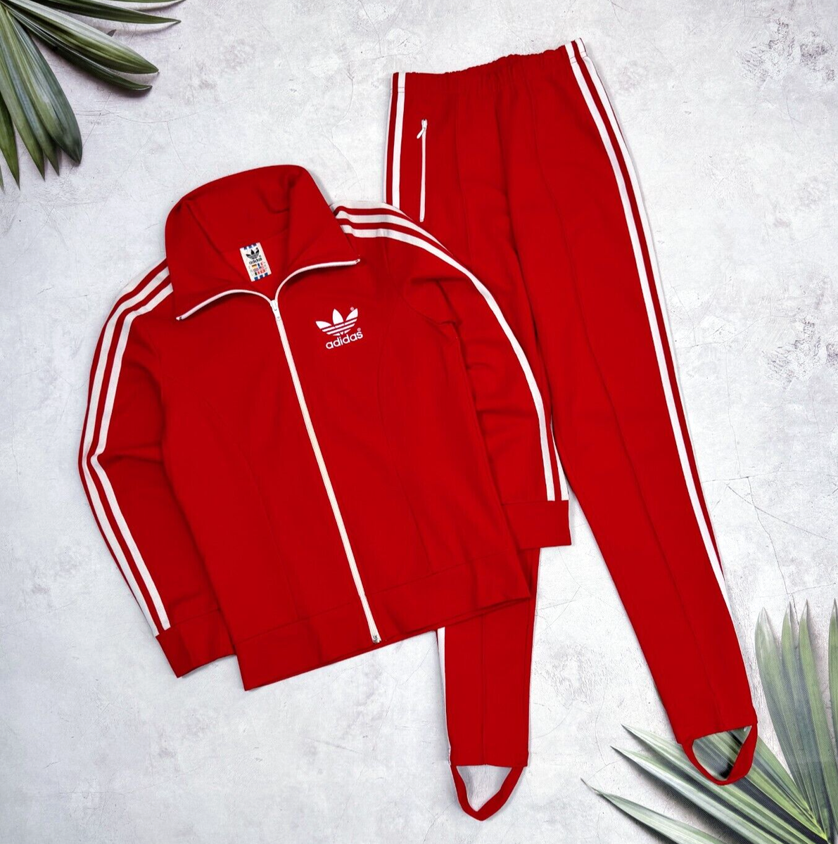 Vintage Adidas Track Suit Jacket & Pants HONG KONG Red size Vintage Adidas Track Suit Jacket & Pants HONG KONG Red size