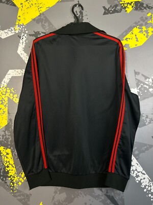 Adidas Rare Vintage Jacket With Zipped 80s 90s Black Red Adidas Rare Vintage Jacket With Zipped 80s 90s Black Red
