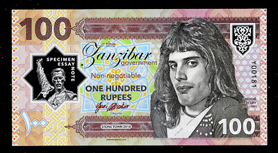 POLYMER Test note, Gabris, 100 Units, Freddie Mercury, UNC, Original