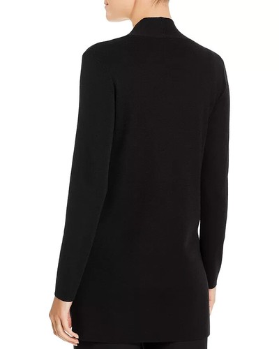 NEW Eileen Fisher Ultra Fine Merino Straight Long Cardigan Black size M $318 - Picture 8 of 8