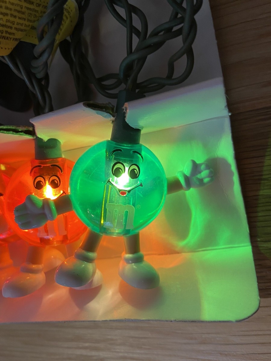 Vintage, 1993, M&M Happy Lights, 3 Sets and 10 M&M Candy Tube