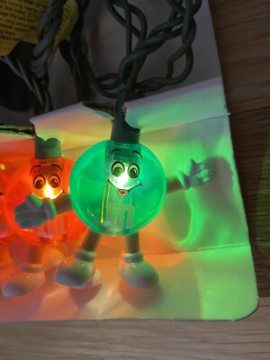 Vintage, 1993, M&M Happy Lights, 3 Sets and 10 M&M Candy Tube