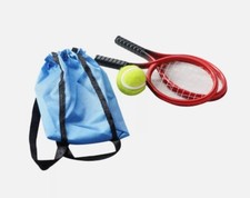 miniature 2 tennis rackets with ball and carrying bag