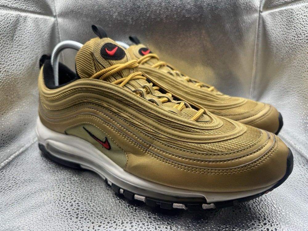 Nike Air Max 97 OG QS Metallic Gold 2017 Size 13 Rare Sneakers 884421-700