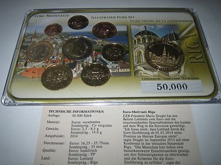 KMS Lettland 2014 1c bis 2 Euro Euro Motivsatz Riga