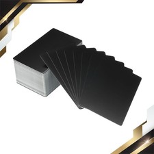 300 x Business Cards Blank 0.21mm 3.4"x2.1" Aluminum Laser Engrave, Matte Black
