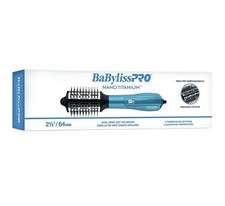 BaBylissPRO Nano Titanium 2.5" Oval Ionic Hot Air Brush Hair Dryer - New