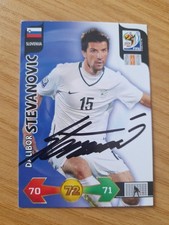 Oficjalna karta kolekcjonerska Panini Mistrzostwa Świata 2010, Delibor Stevanovic Słowenia, podpisana ręcznie