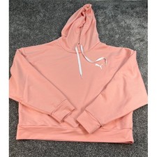 Puma Lightweight Cropped Modern Sport Hoodie Women's Size Medium Apricot Blush