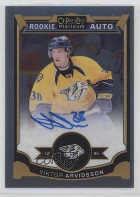2015-16 O-Pee-Chee Platinum Viktor Arvidsson #185 Rookie Auto RC p2i