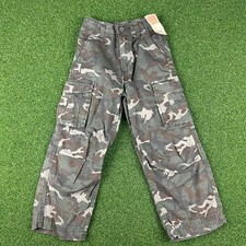 NWT Arizona Jean Boys Jungle Camo Adjustable Waistband Cargo Pants Sz 5S