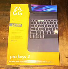 ZAGG Pro Keys 2 Backlit Detachable BT Keyboard Folio iPad Air 11/10.9 Black
