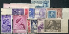 Mauritius KGVI Coronation  Royal Silver Wedding Victory UPU Stamp centenary MNH