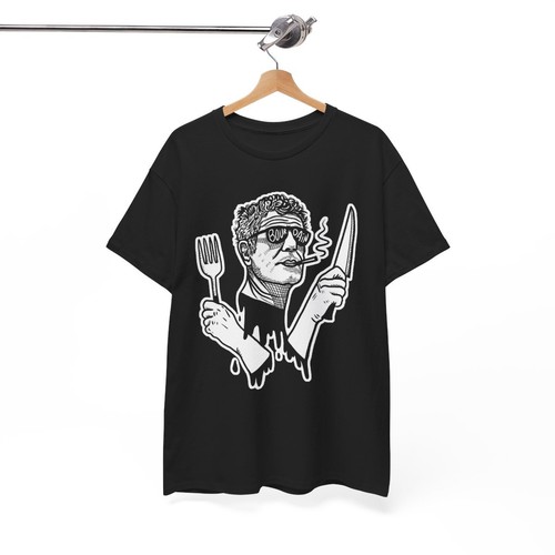 Anthony Bourdain (Knife and Fork)  T-shirt Unisex Tee - Picture 2 of 4