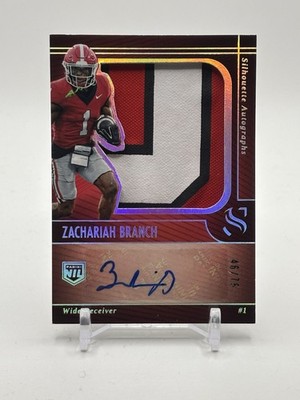 Zachariah Branch 2025 Silhouette Autographs Holo Silver /75 Georgia Bulldogs