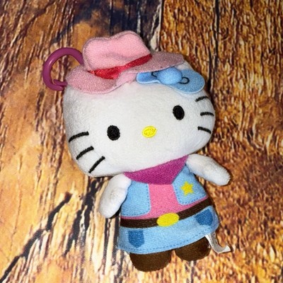 Hello Kitty Danglers Adventure Kitty Series Cowgirl Clip-on Keychain Plush