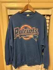 Vintage New England Patriots NFL Blue Sweatshirt reprint VK08833