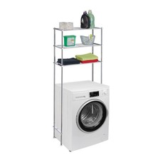 Washing Machine Shelf Washing Machine Superstructure Bathroom Shelf Metal Dryer Shelf Silver