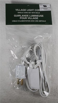 Department 56 - VILLAGE LIGHT CORD - Single Cord Set w/Bulb - NEW - 56.99028