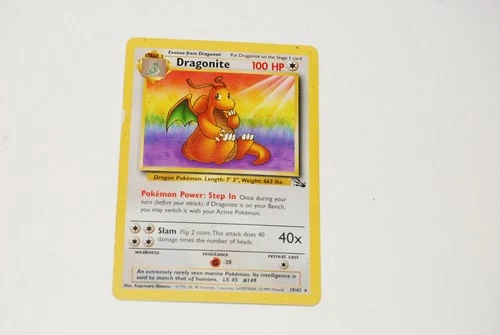 New ListingDRAGONITE 19/62 Regular Non Holo 1999 Fossil Pokemon Card - HP